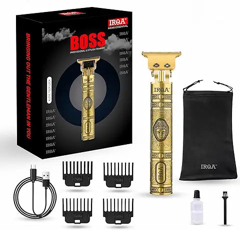 GOLDEN TRIMMER Skin Friendly Beard Trimmer| 6x longer battery life| 10 length settings| 15mins quick charge| Self Sharpening Blades | Cordless & Rechargeable